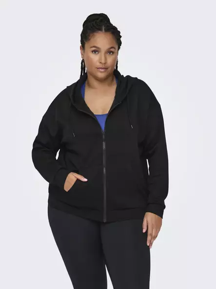 Only Play Curvy Plus Size Sweatshirt Lounge Black - Women's sports hoodies and sweatshirts - 138964 - 1