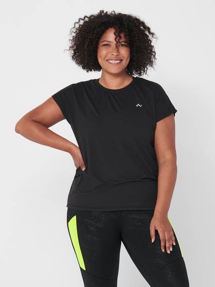 Only Play Curvy Women's T-Shirt loose, black - Womens's sports T-shirts - 129177 - 1