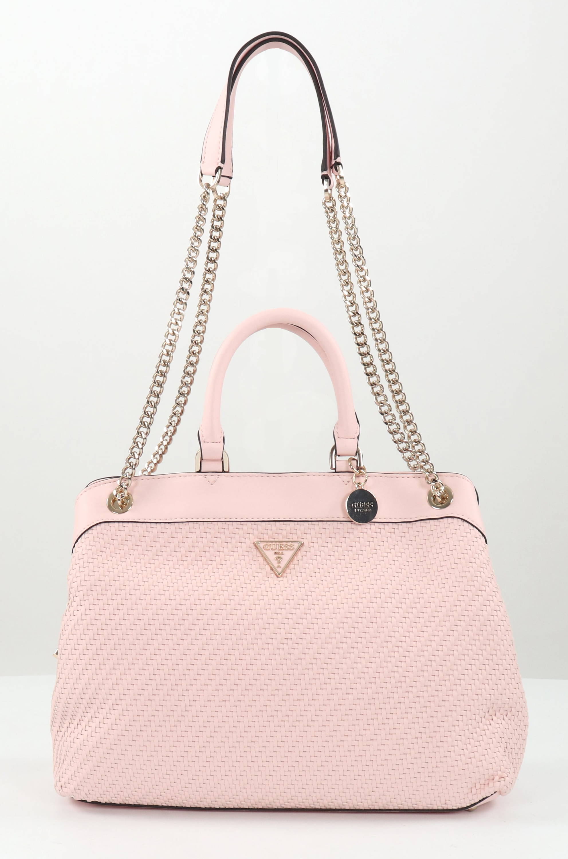 Pink guess handbag best sale