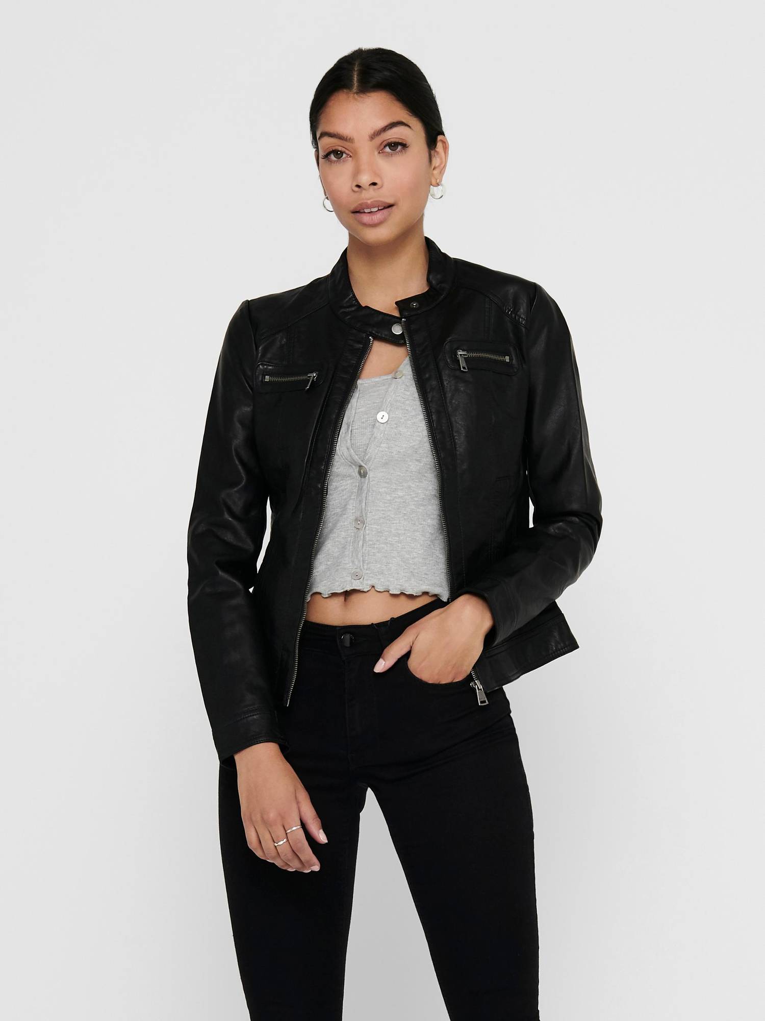 Only bandit faux deals leather jacket