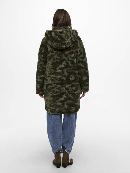 only sascha sherpa hooded jacket