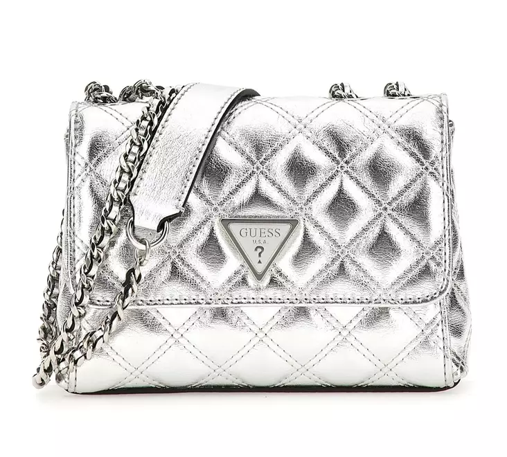 Guess silver handbag sale