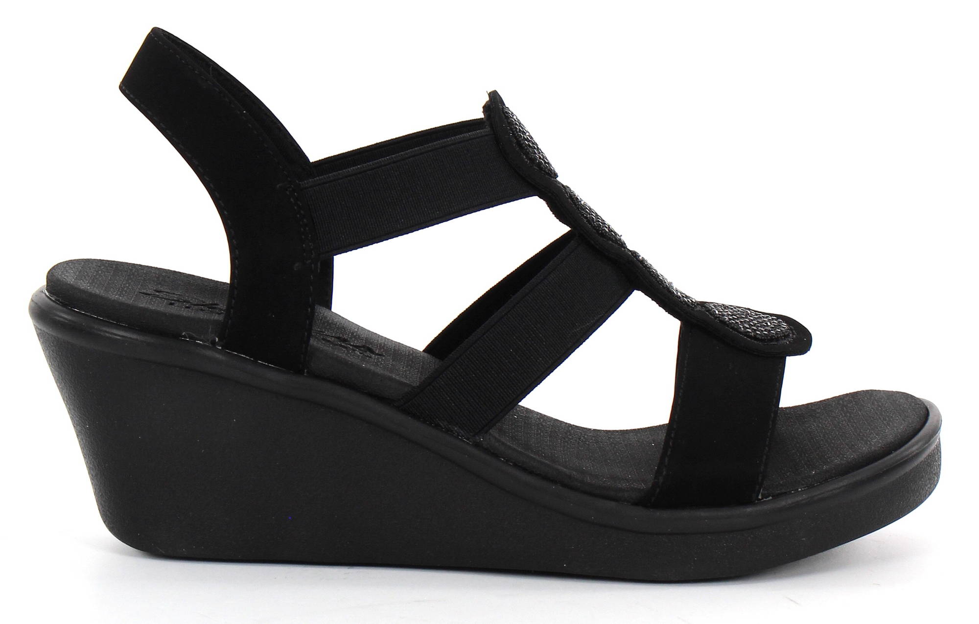women wedge sandals black
