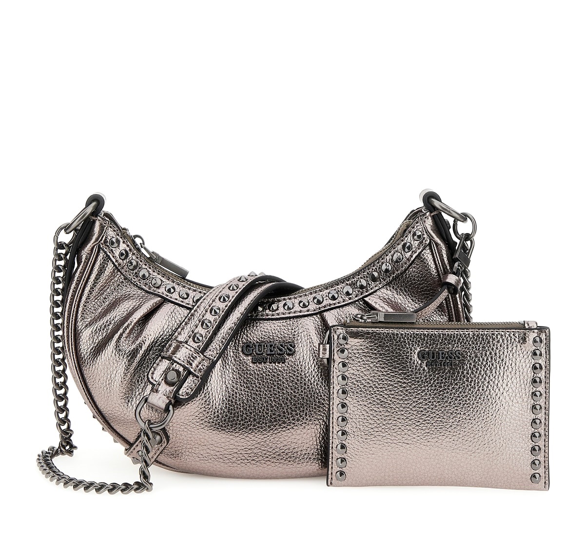 Guess best sale pewter handbag