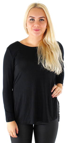 long sleeve shirt with slits on both sides