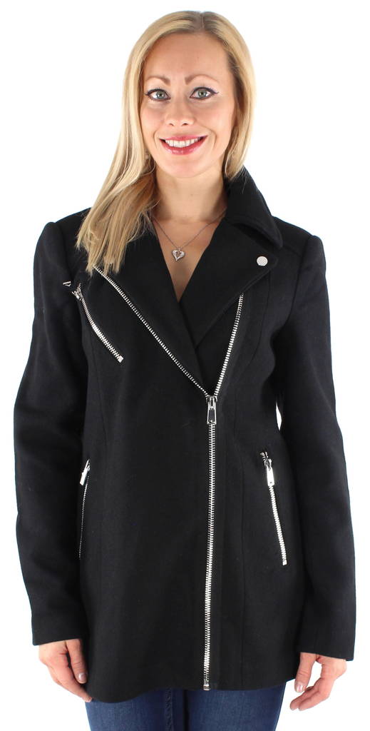 Vero Moda Wool Coat Biker 3 4 Black Stilettoshop.eu webstore