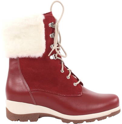 red womens ankle boots