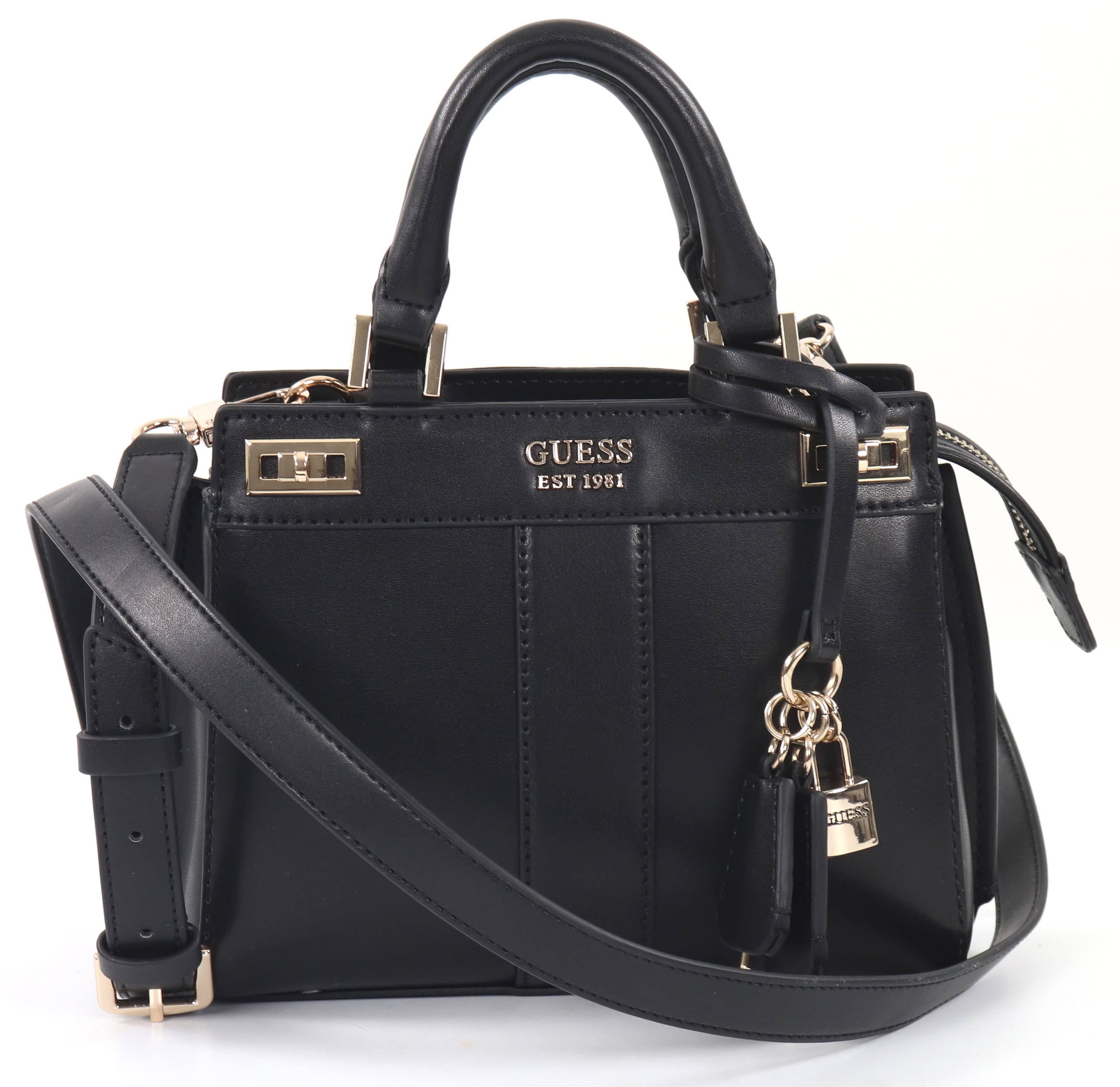 Guess KATEY MINI TOP ZIP SHOULDER - Handbag - black - Zalando