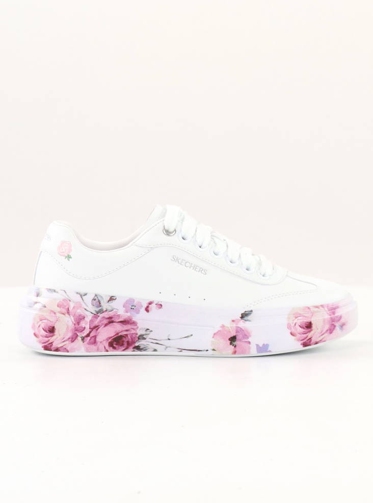 Pink skechers with flowers best sale