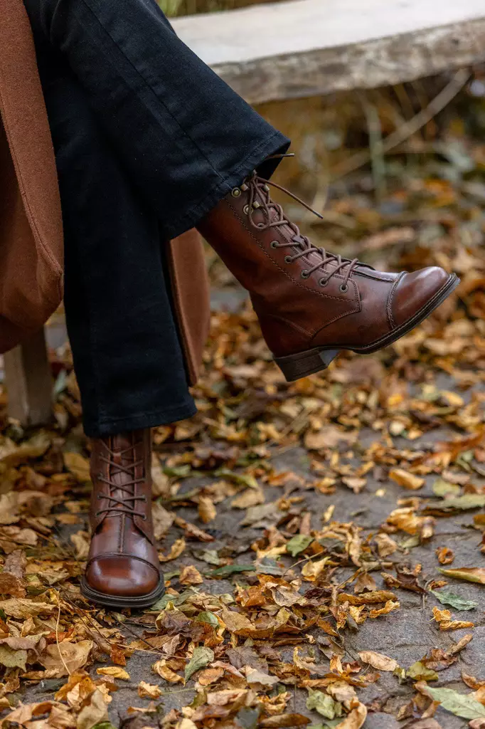 Genuine leather ankle boots womens online