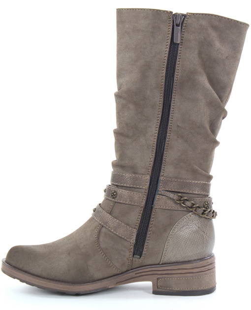 mustang boots taupe