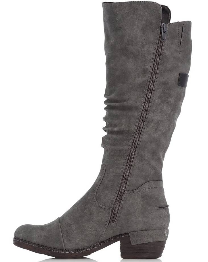 Rieker grey knee high boots on sale