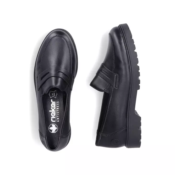 Rieker women s loafer walking shoes 45560 02 black Stilettoshop.eu webstore