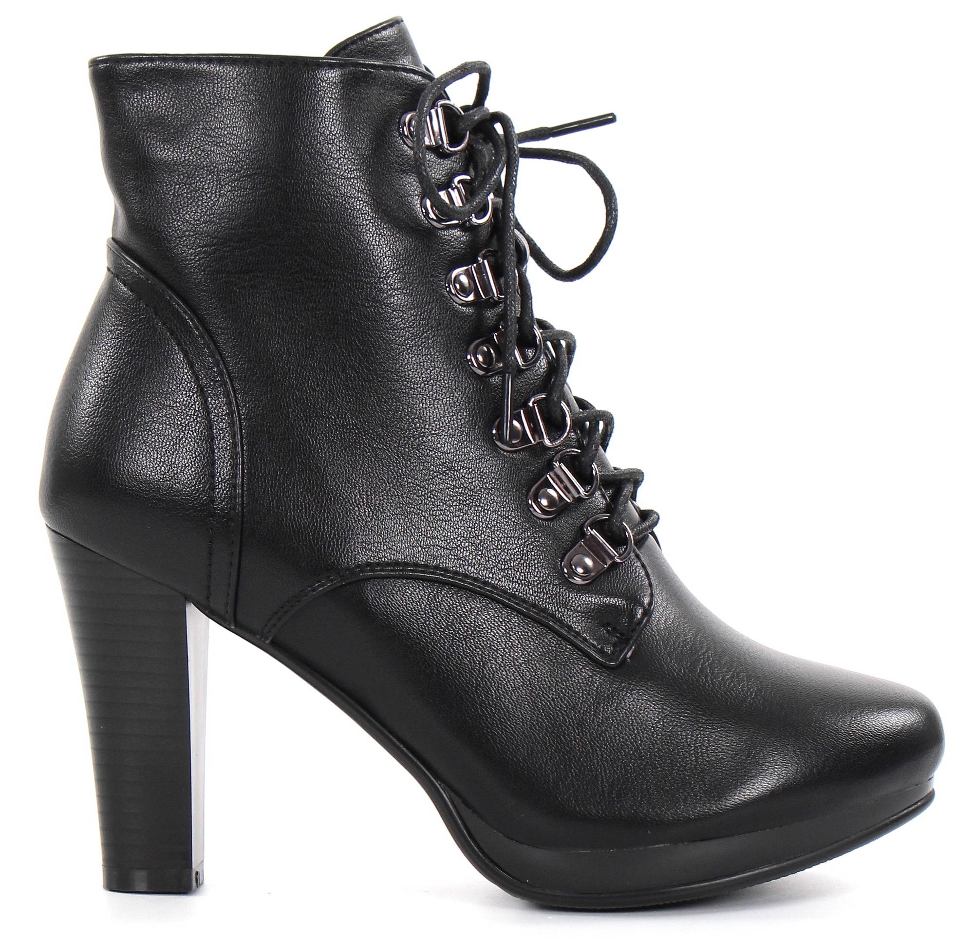 Fuzz Ankle Boots 777, Black - Stilettoshop.eu webstore