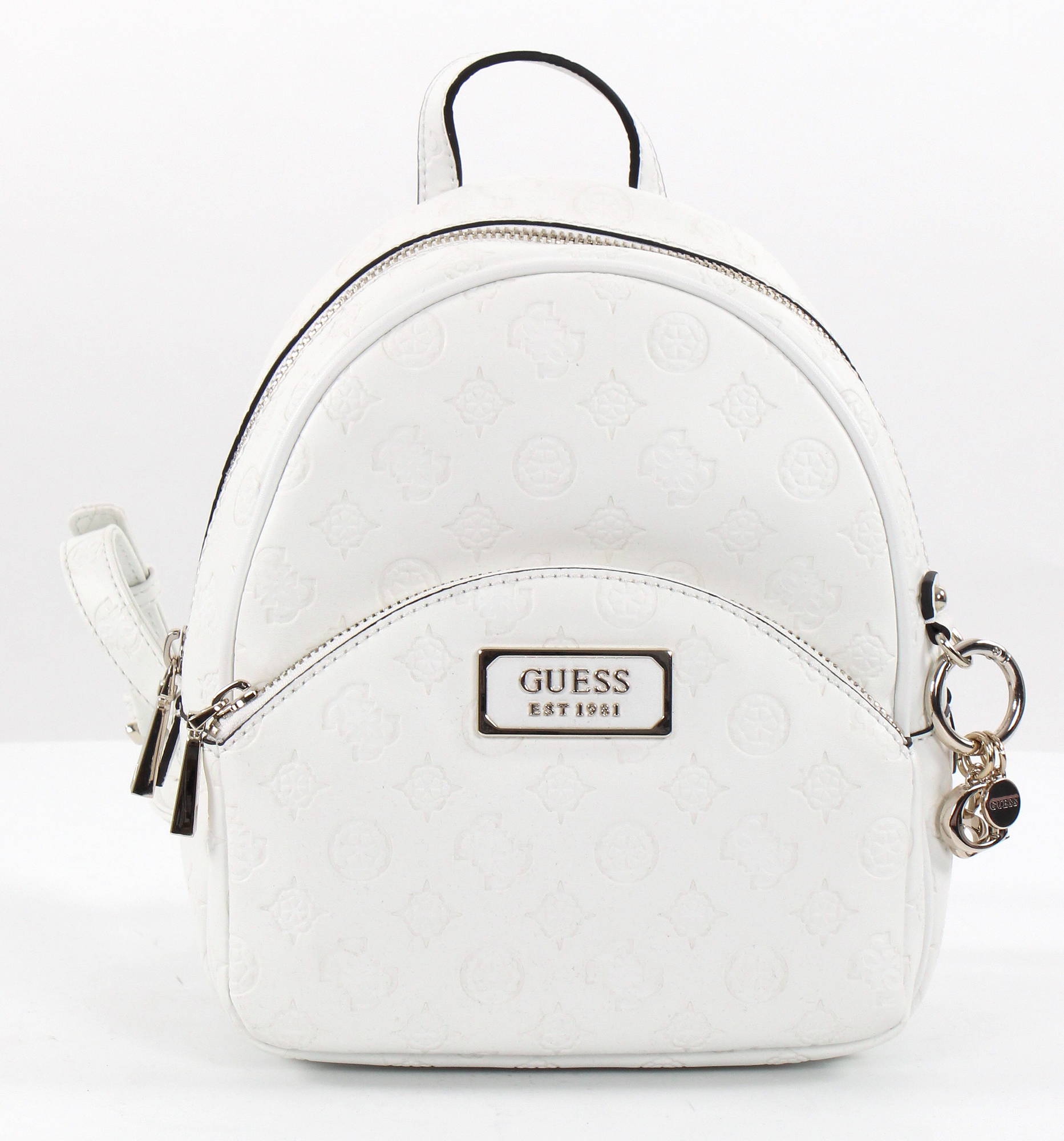 black and white backpack purse