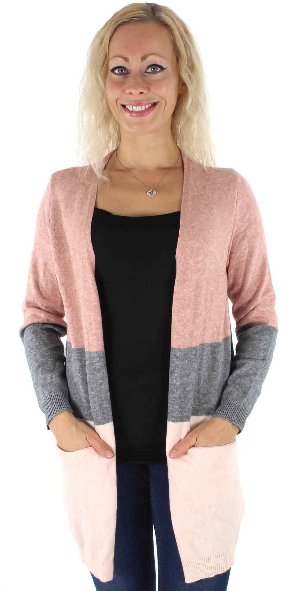 Only Cardigan Queen long misty rose - Stilettoshop.eu webstore