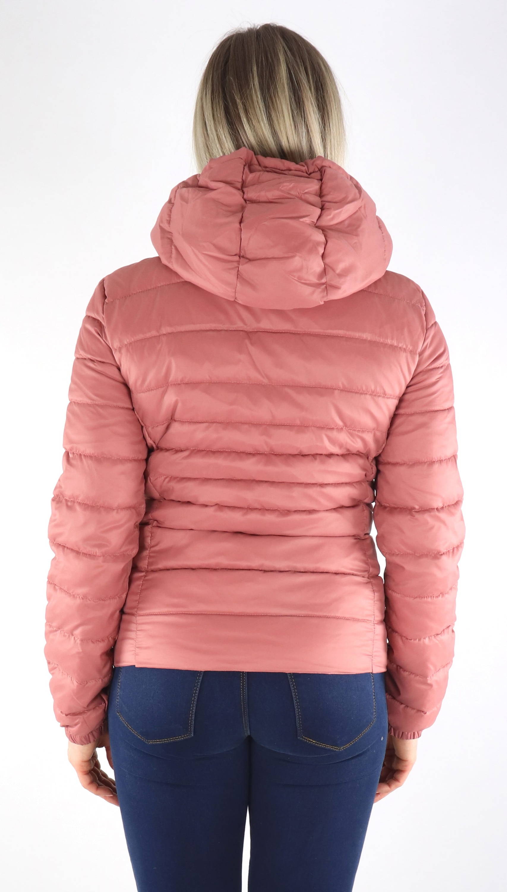 Only Lightweight Quilted Jacket Tahoe hood withered rose