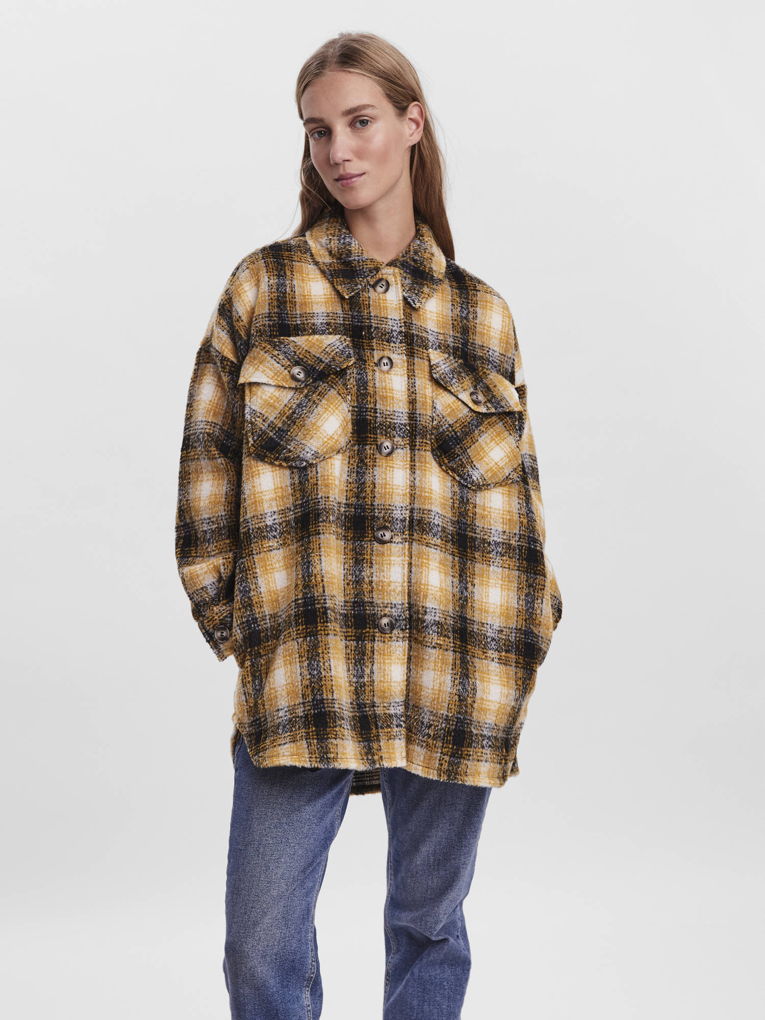 Vero Moda Jacket Luna chai tea/checks - Stilettoshop.eu webstore