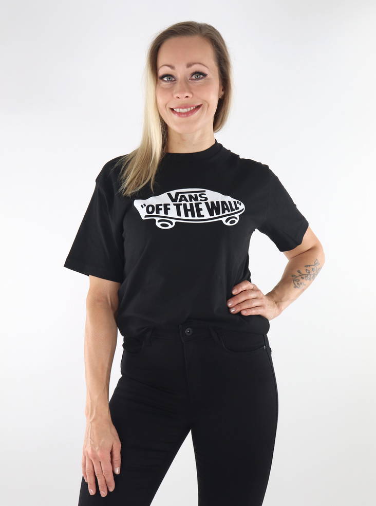 Black and white vans t shirt women's best sale