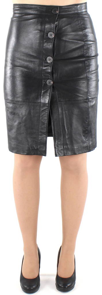 Vila Leather Skirt, Black - Stilettoshop.eu webstore