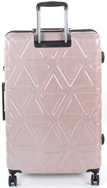 large pink suitcase