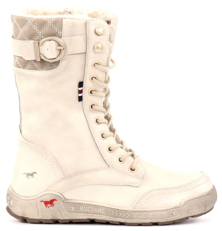 Mustang white boots hotsell