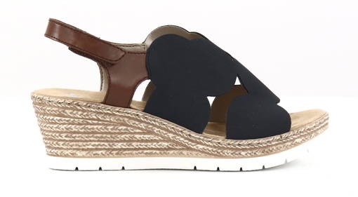 rieker navy wedge sandals