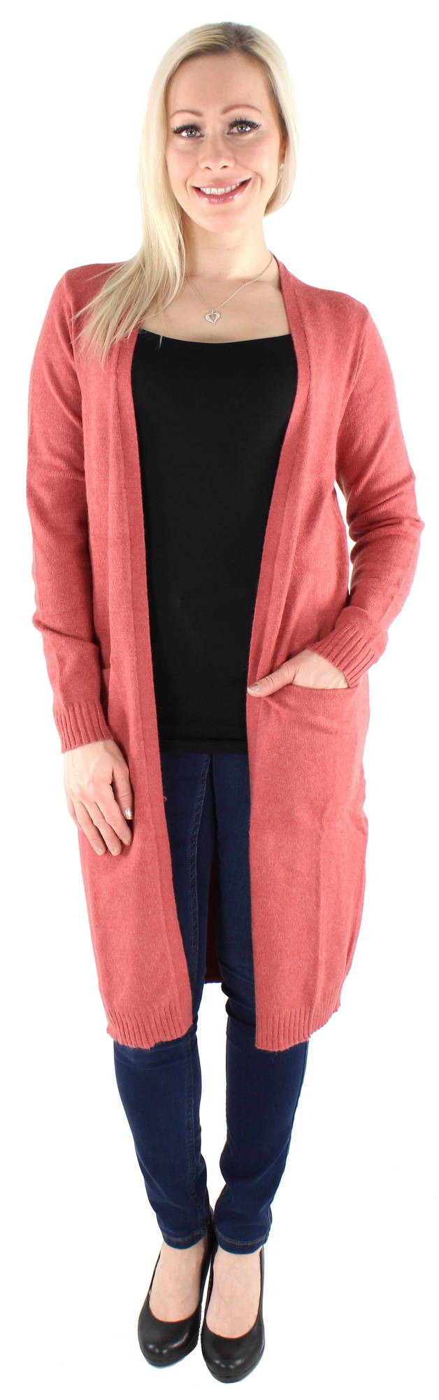 Vila Cardigan Ril long dusty cedar - Stilettoshop.eu webstore