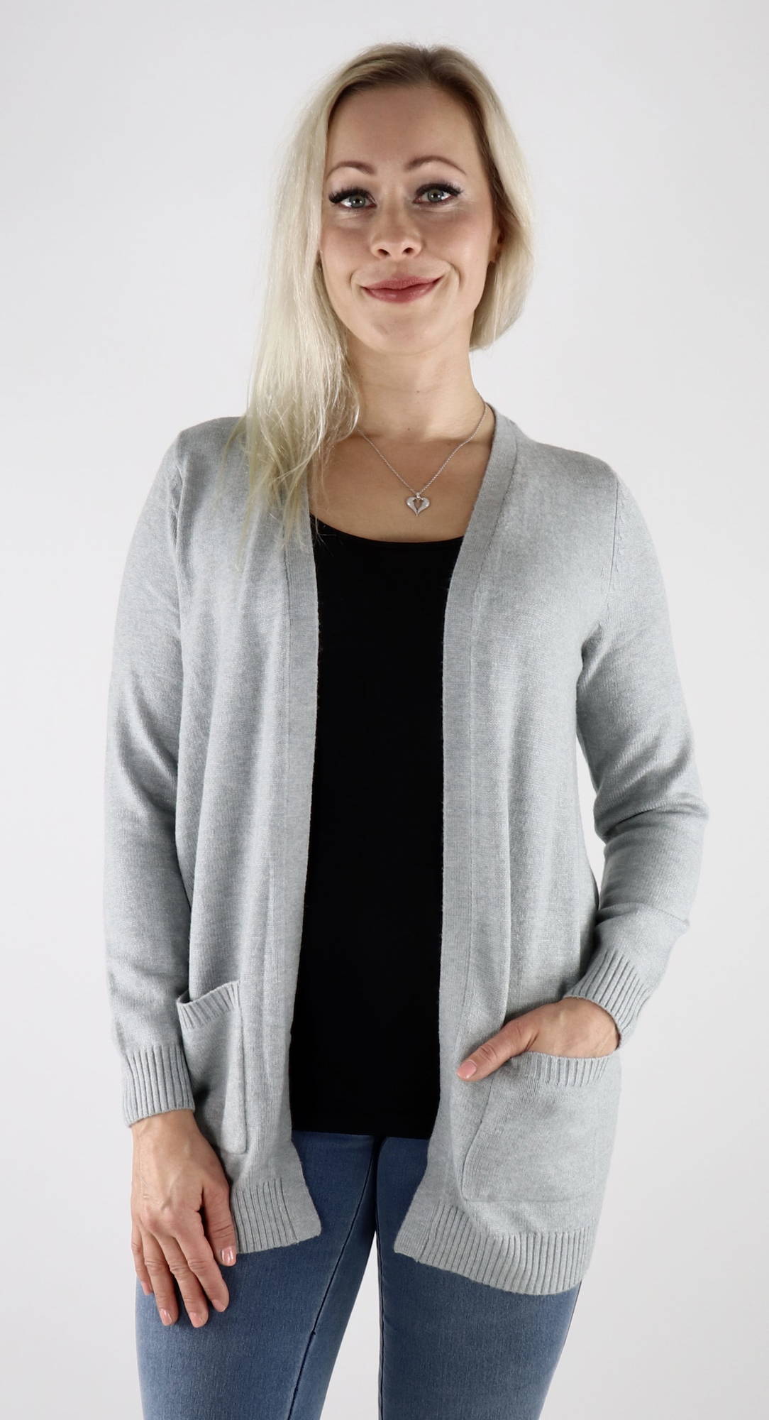 Only Cardigan Lesly light grey - Stilettoshop.eu webstore