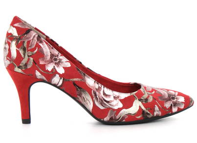 red flower heels